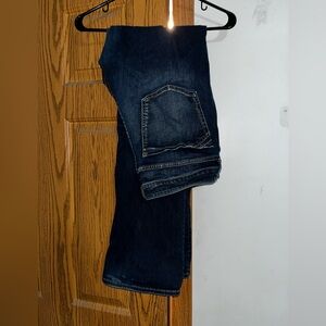 Buckle black boot cut jeans